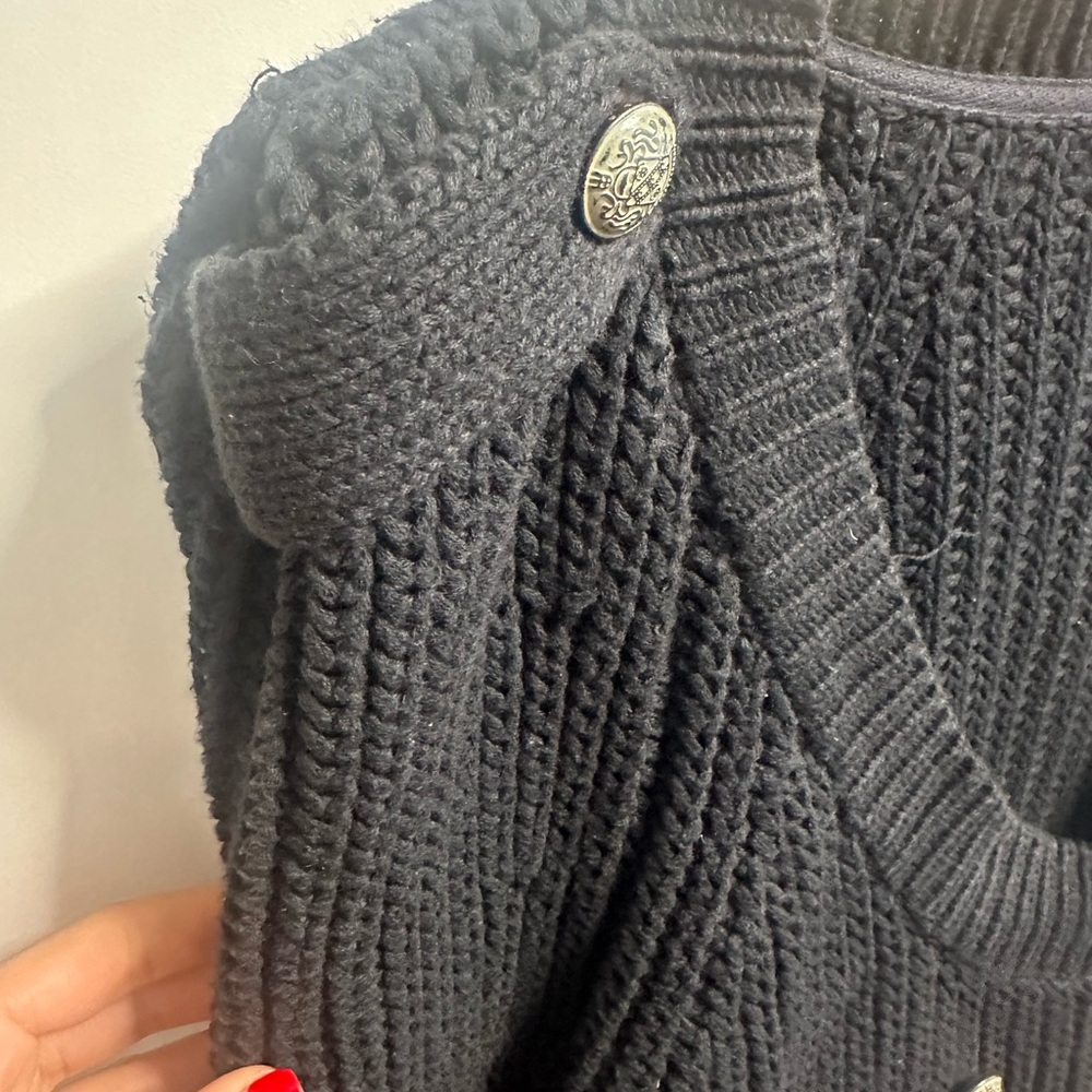 Comptoir Des Cotonniers Black V-Neck Sweater - Picture 9 of 10